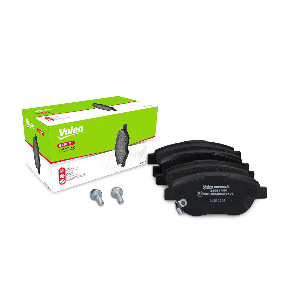 Jeu de 4 plaquettes de frein VALEO ref. 302069A